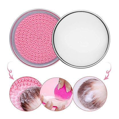 Flat Top Kabuki Foundation Brush +  Makeup Brush Cleanser