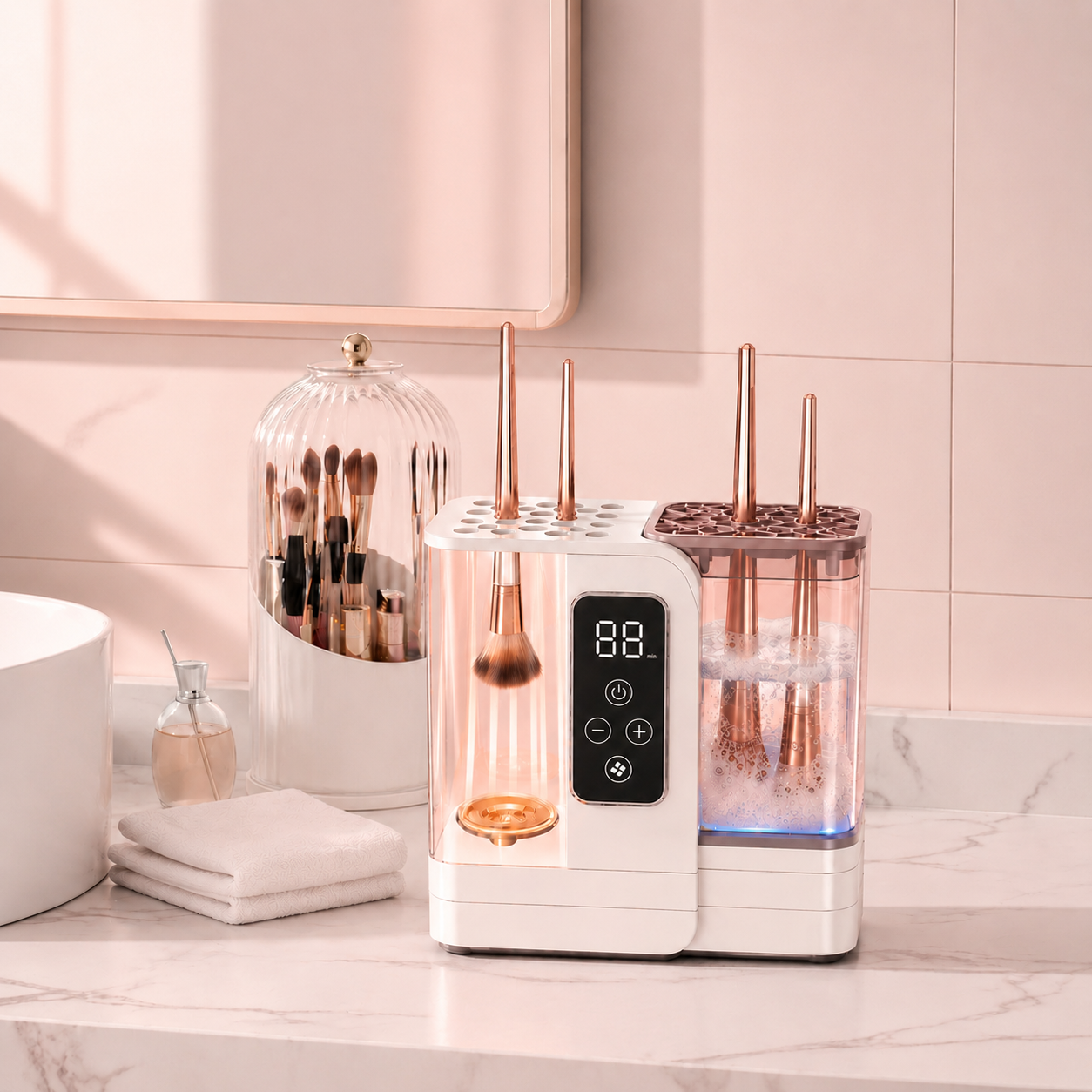 3-in-1  Grace Vanity™ - Brush Cleaner