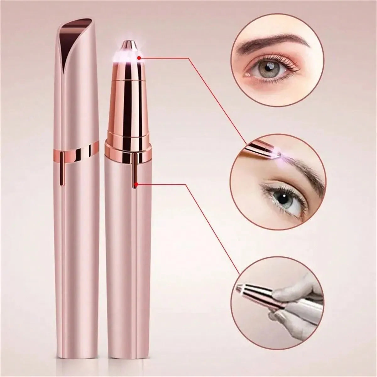 Women Electric Eyebrow Trimmer Eye Brow Shaper Pencil Face Hair Remover for Women Automatic Eyebrow Shavers Pocketknife