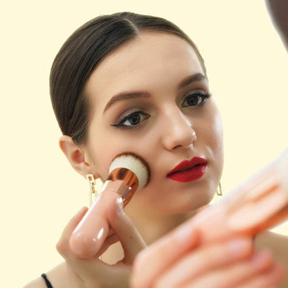 Flat Top Kabuki Foundation Brush +  Makeup Brush Cleanser