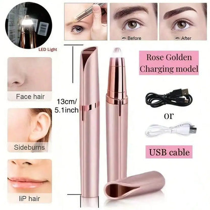 Women Electric Eyebrow Trimmer Eye Brow Shaper Pencil Face Hair Remover for Women Automatic Eyebrow Shavers Pocketknife