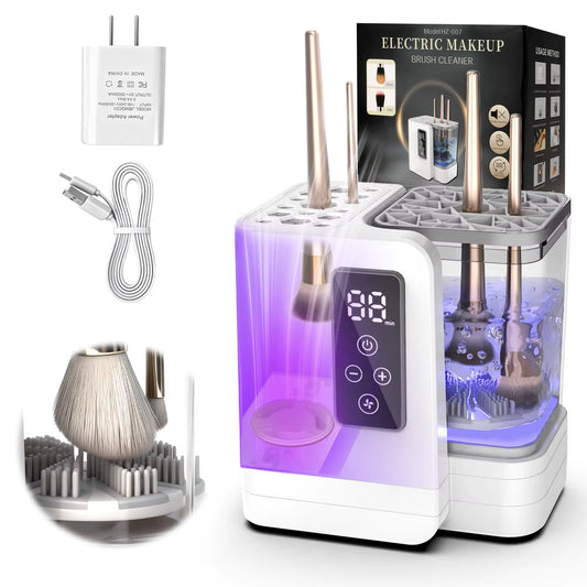 Professional 5-In-1 Electric Makeup Brush Cleaner Dryer Machine Portable Automatic USB Cosmetic Brushes Cleaner Tool for Women
