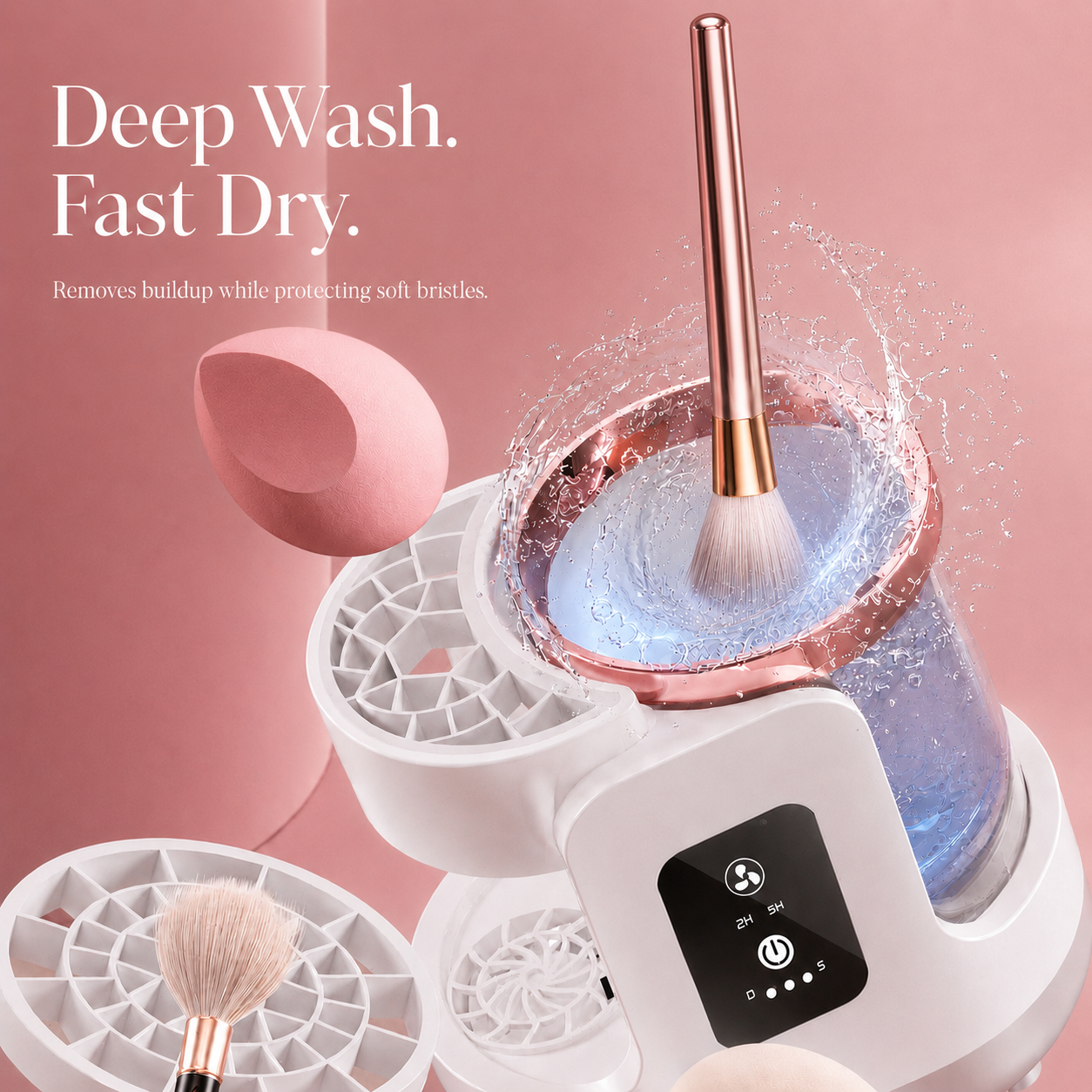 3-in-1  Grace Vanity™ - Brush Cleaner