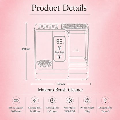 3-in-1  Grace Vanity™ - Brush Cleaner