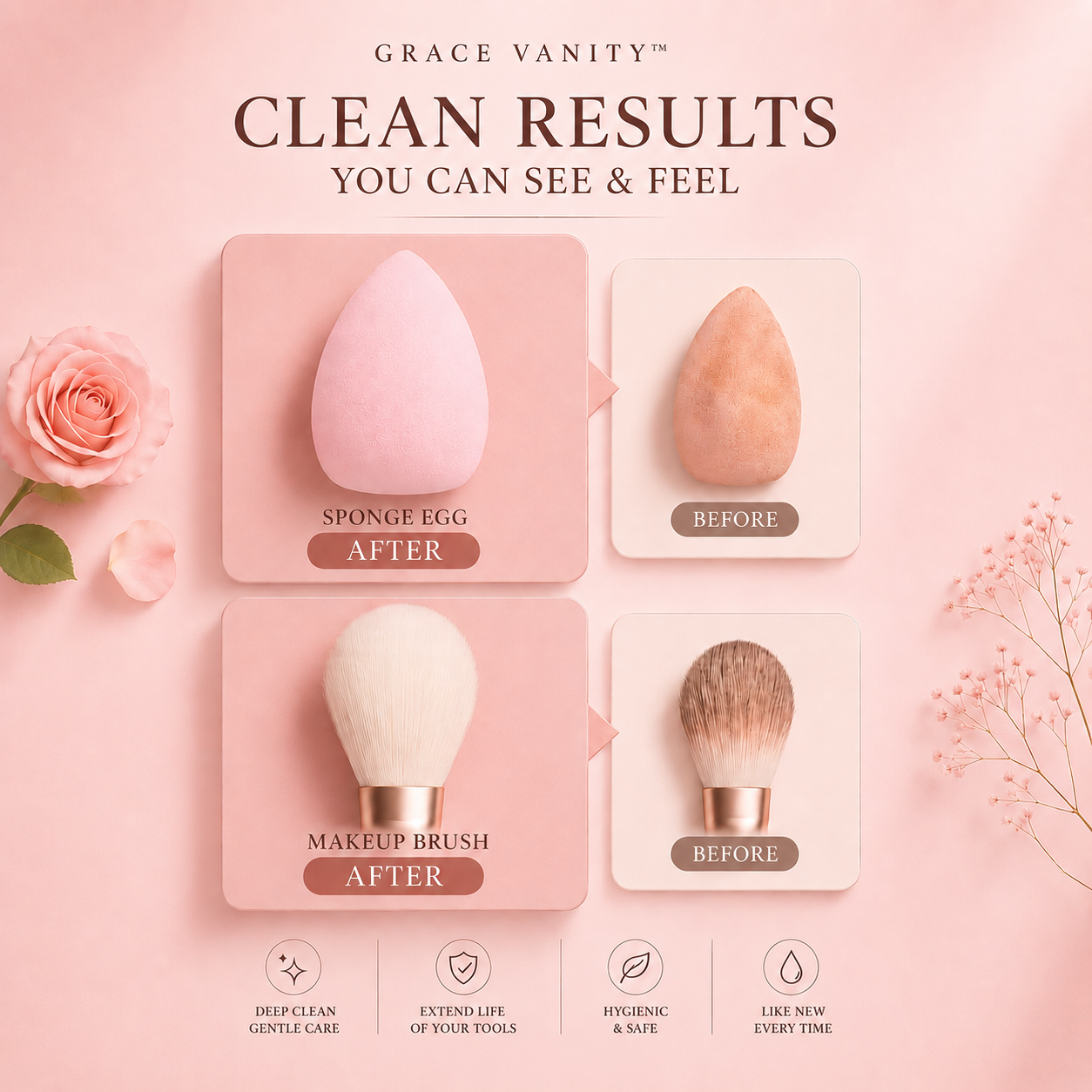 Grace Vanity™ Makeup Brush & Sponge Cleaner
