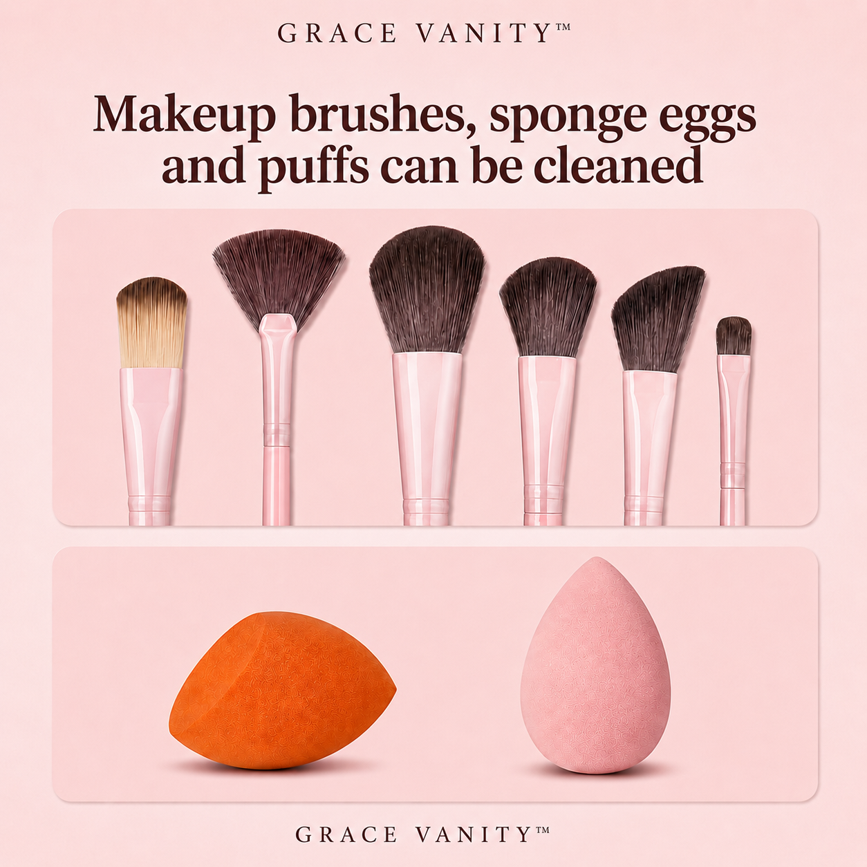 3-in-1  Grace Vanity™ - Brush Cleaner