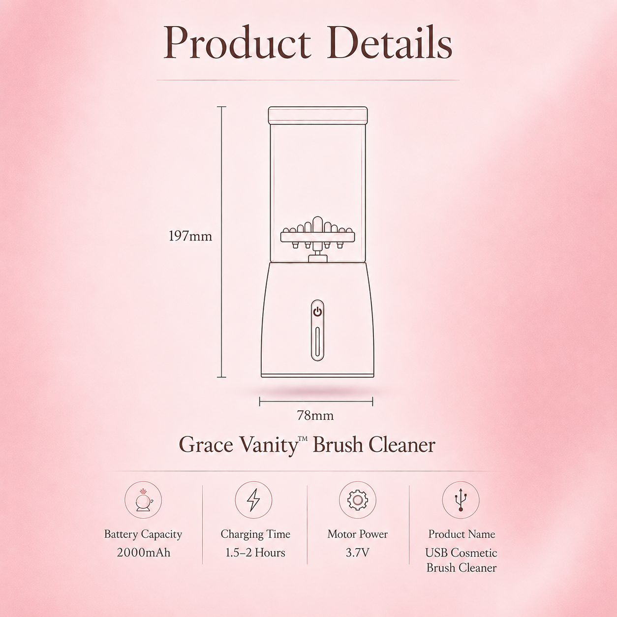 Grace Vanity™ Makeup Brush & Sponge Cleaner