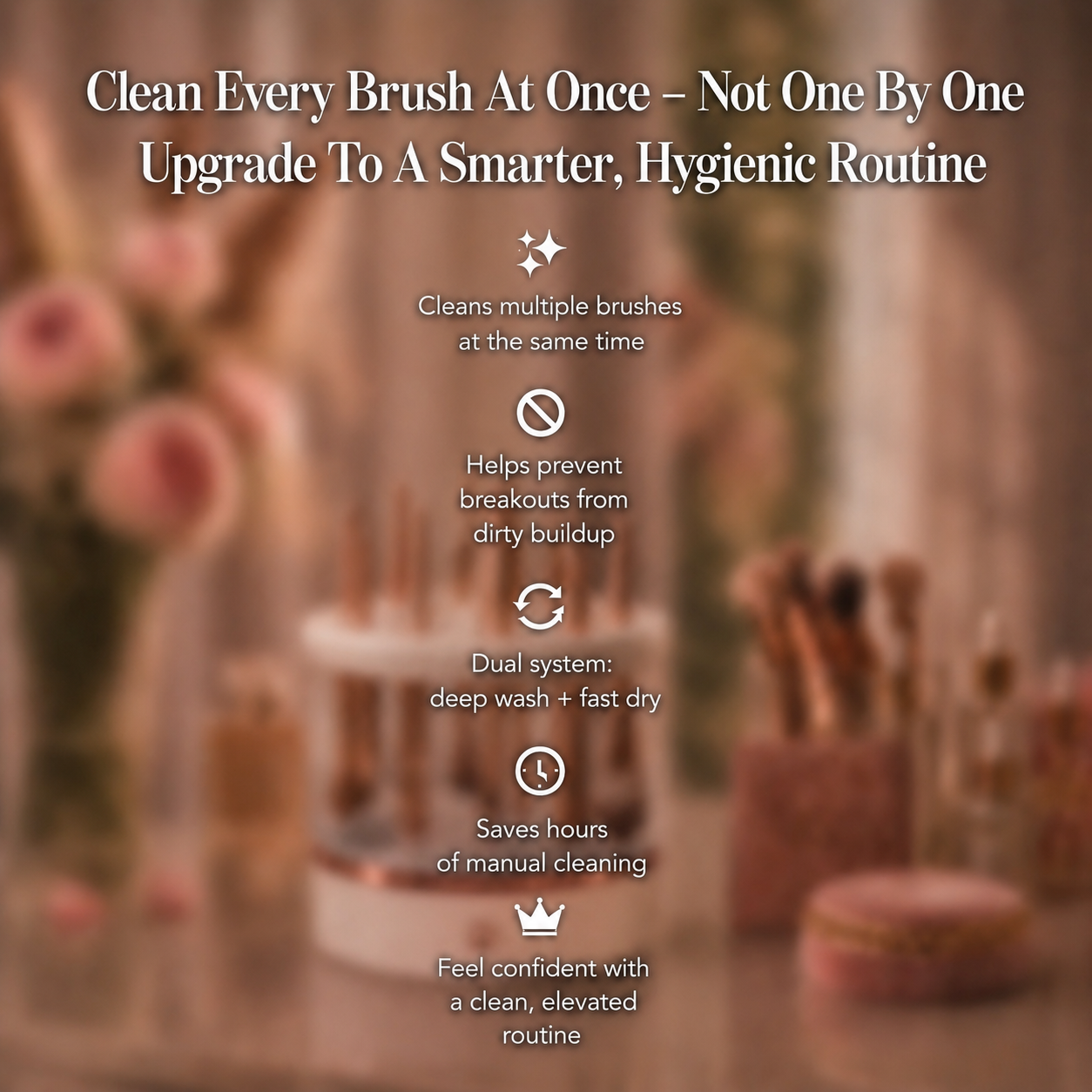 3-in-1  Grace Vanity™ - Brush Cleaner